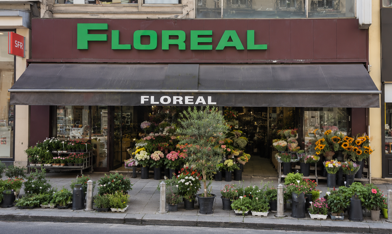 Devanture du magasin Floréal à Reims